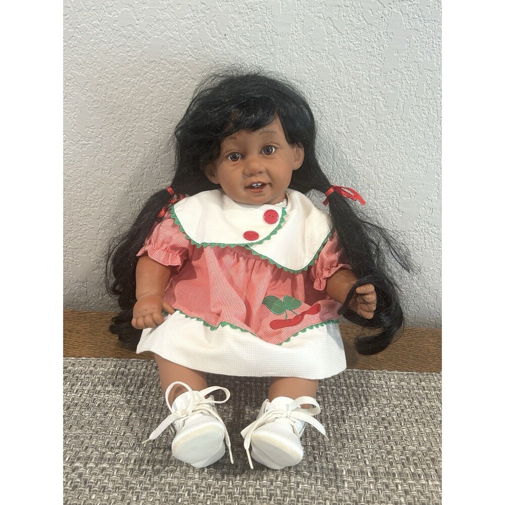 Pat Secrist Life Like Doll Vintage 1994 Dark Hair & Skin Brown Eyes Moccasins